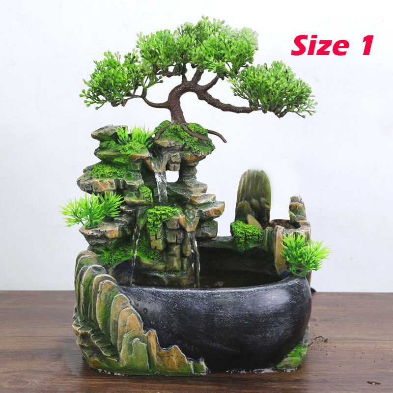 Desktop Resin Mountain Rockery Fountain