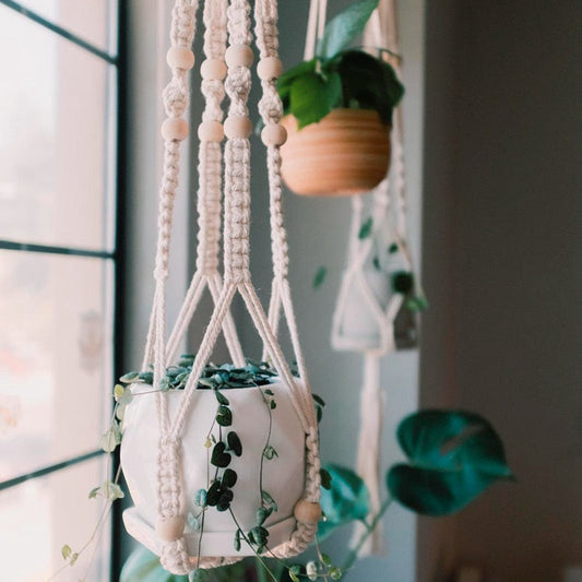 Lovely Macrame Plant Basket for Indoor & Outdoor Plants