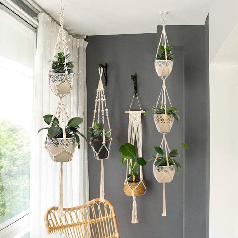 Lovely Macrame Plant Basket for Indoor & Outdoor Plants