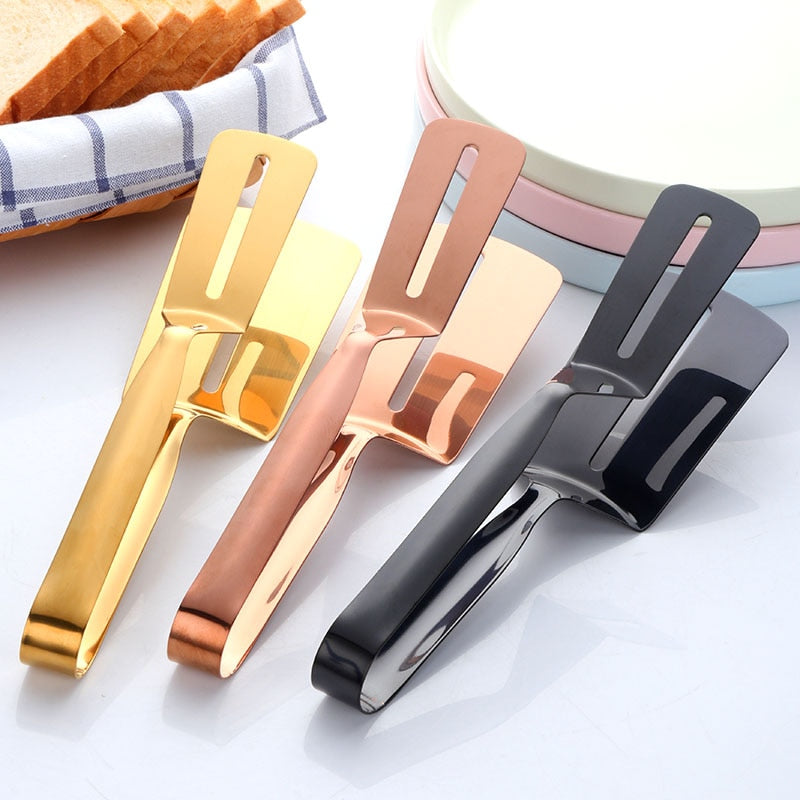 Gold Bread Clip Grill Accessory Kitchen Tongs