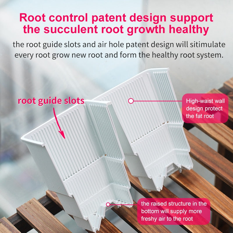 Root Control Pots for Optimal Growth (6 Pack, 3 Liter Square Pots)