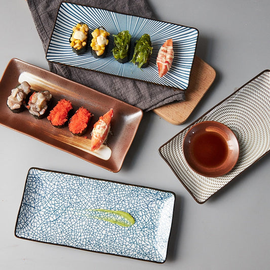 Ceramic Sushi Plate Fish Dinner Dishes