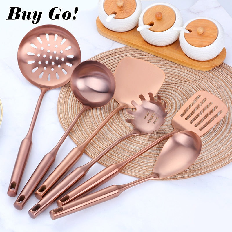 Stainless Steel Rose Gold Kitchen Utensils