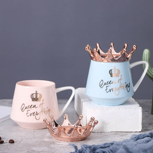 Crown Theme Milk / Coffee Mugs with Spoon