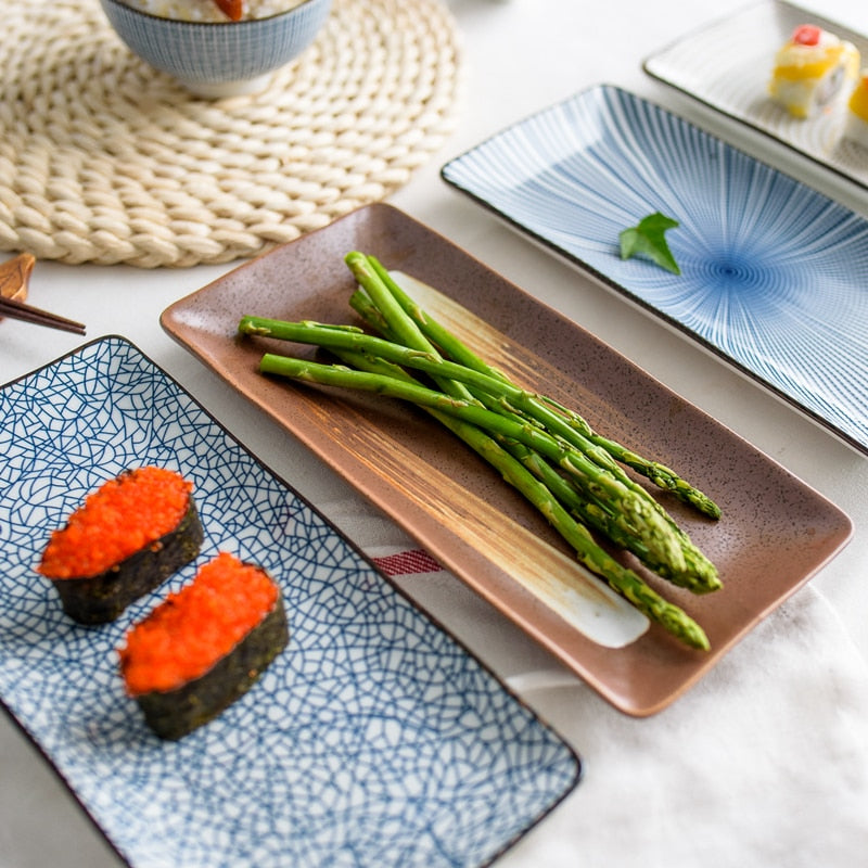 Ceramic Sushi Plate Fish Dinner Dishes