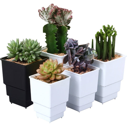 Root Control Pots for Optimal Growth (6 Pack, 3 Liter Square Pots)