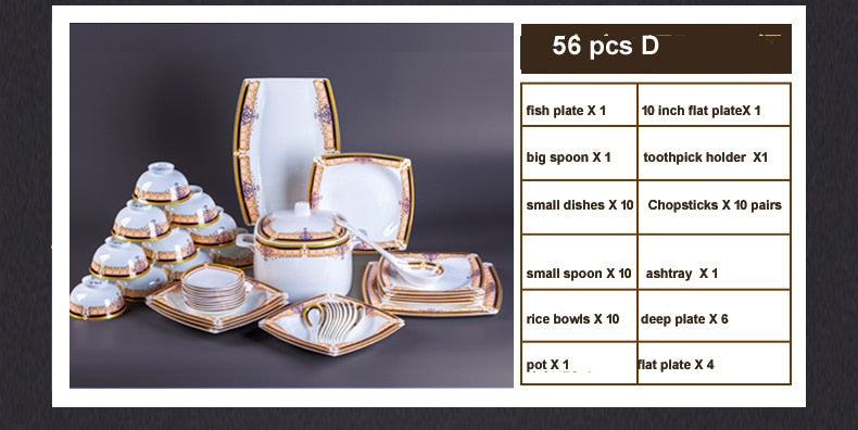 60 Head Ceramic Dinner Dish