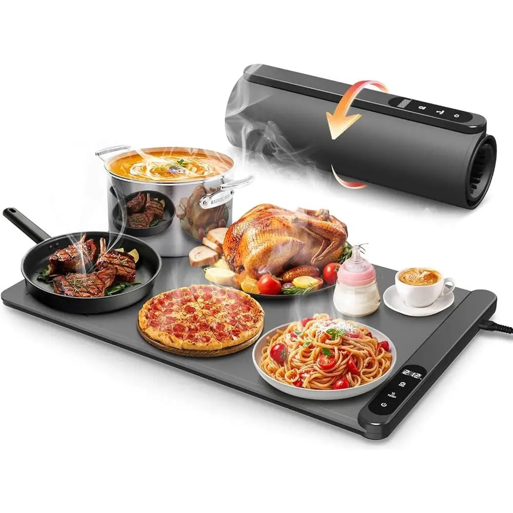 Graphene Warming Tray – 6 Temp Settings | Fast Heat Food Warmer