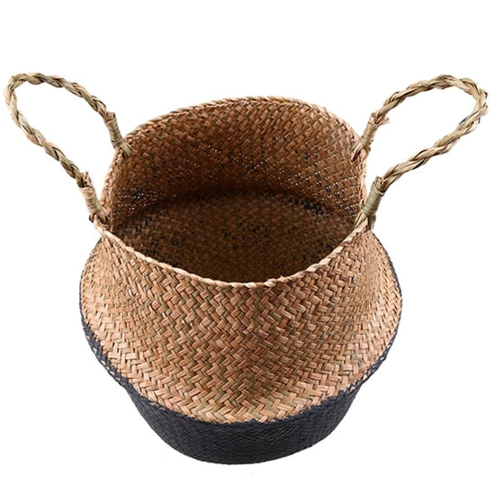 Natural Wicker Planter Basket for Indoor & Outdoor Plants