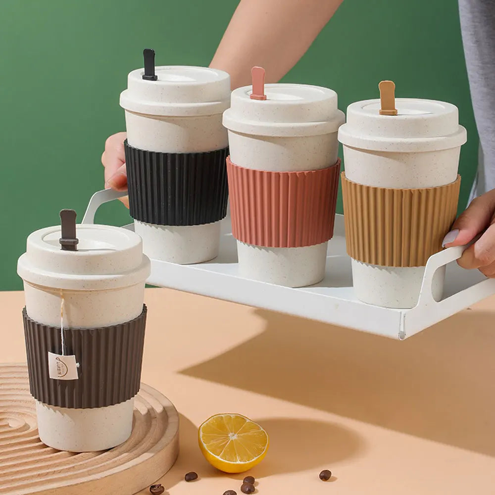 Wheat Straw Reusable Coffee Cups