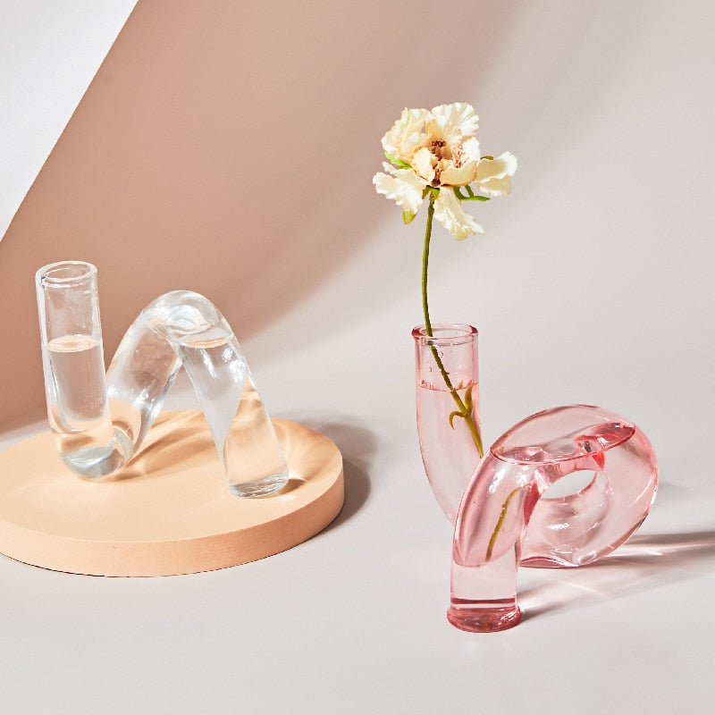 Glass Vases Clear Flower Vase Candle Holders