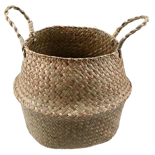 Natural Wicker Planter Basket for Indoor & Outdoor Plants